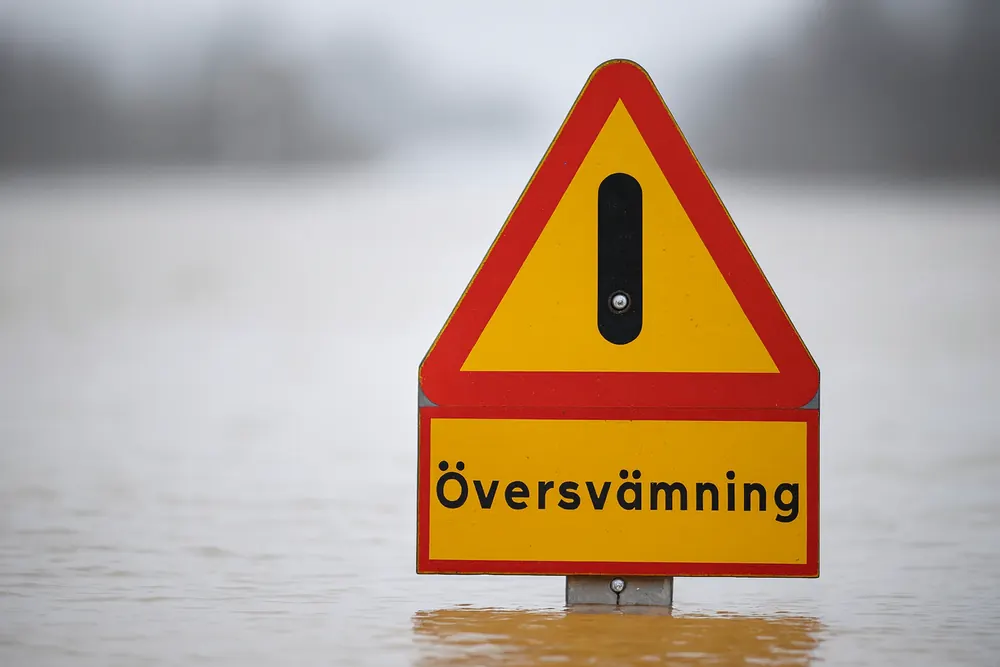 Kraftigt oväder stängde Ica-butik i Nässjö