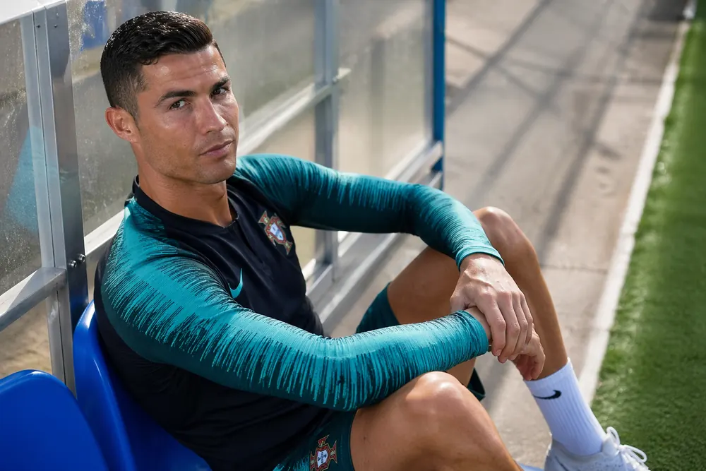 Cristiano Ronaldo i centrum för storm