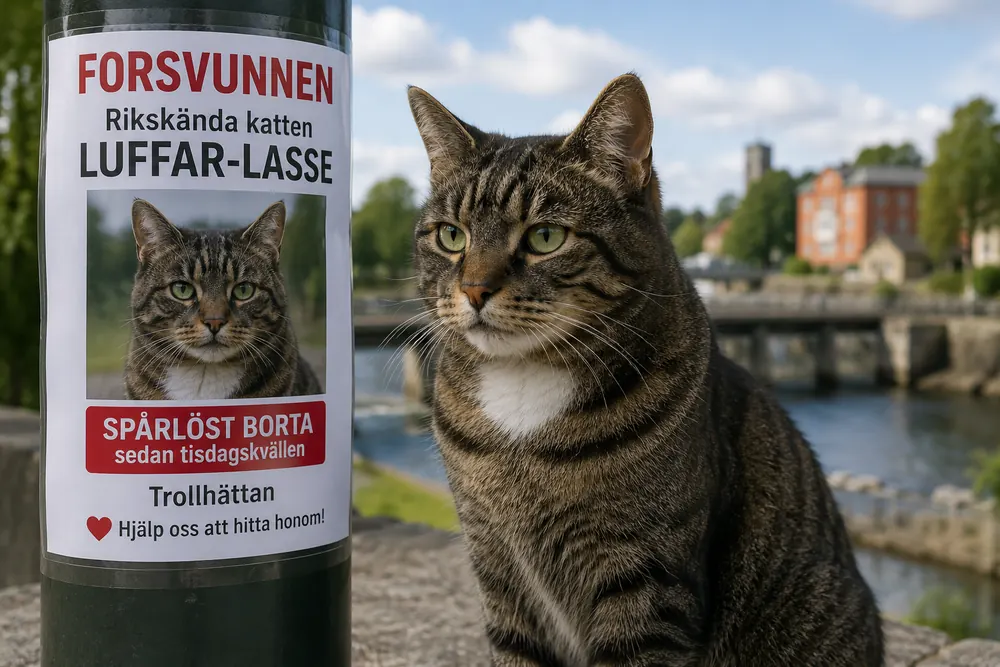 Rikskända katten Luffar-Lasse spårlöst borta