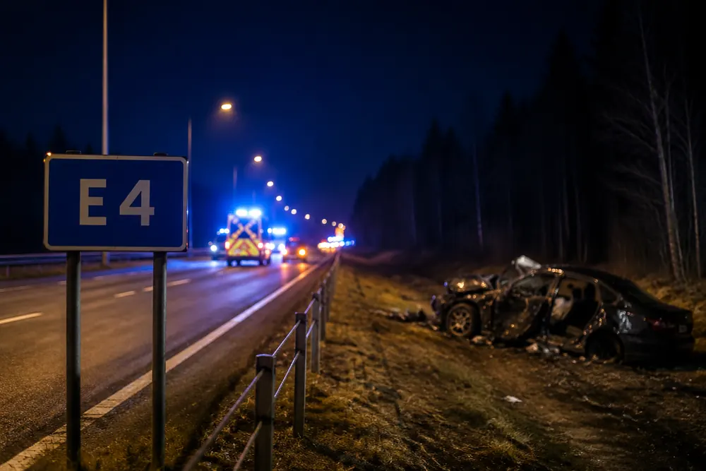 Man frias efter dödskrasch på E4