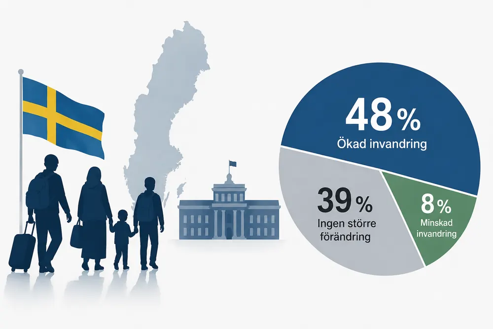 Nära hälften väntar ökad invandring efter val