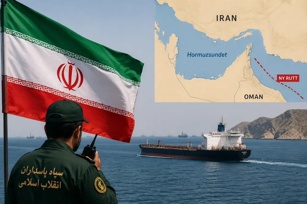 Iran hotar fartyg på ny rutt i Hormuz