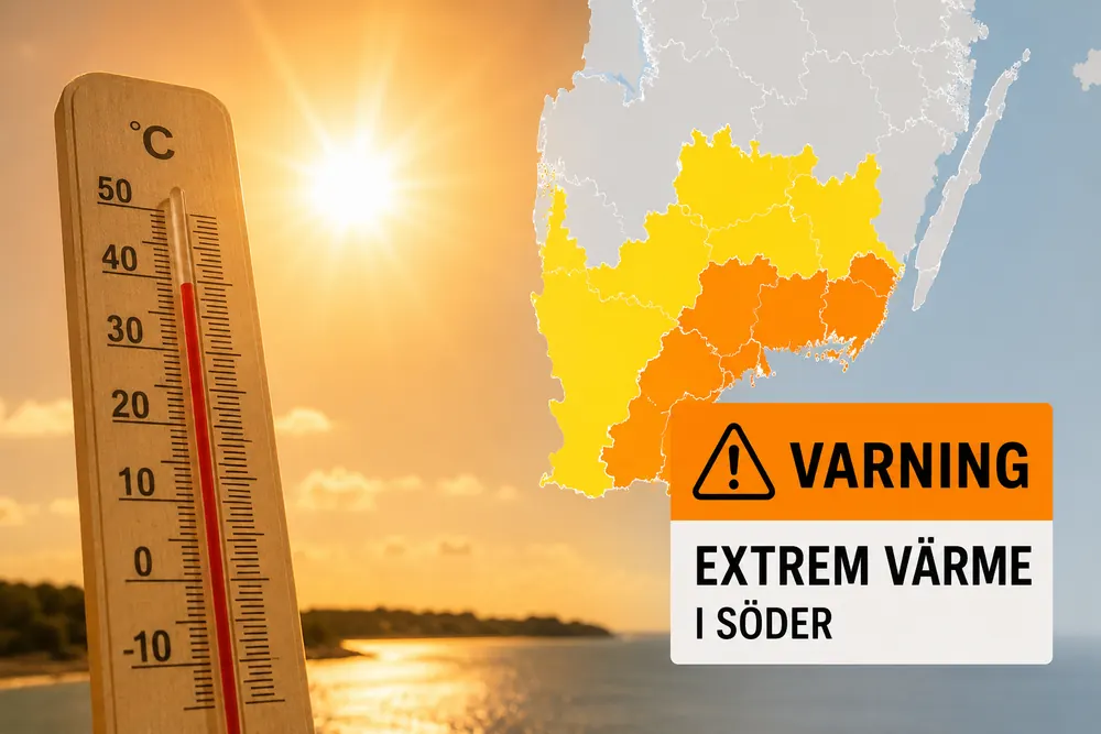 SMHI varnar för extrem värme i söder