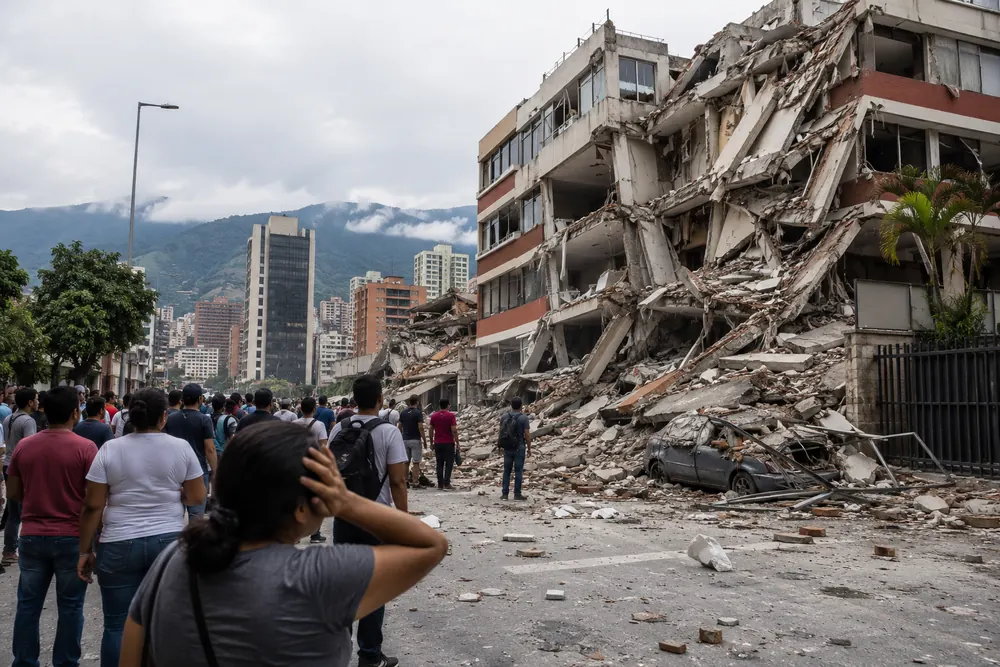 Kaos efter jätteskalv skakar Venezuela
