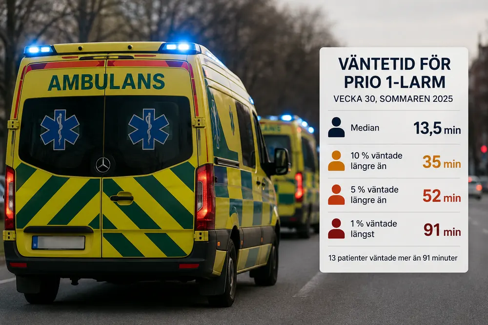 Långa ambulansköer doldes bakom sommarens medianvärden