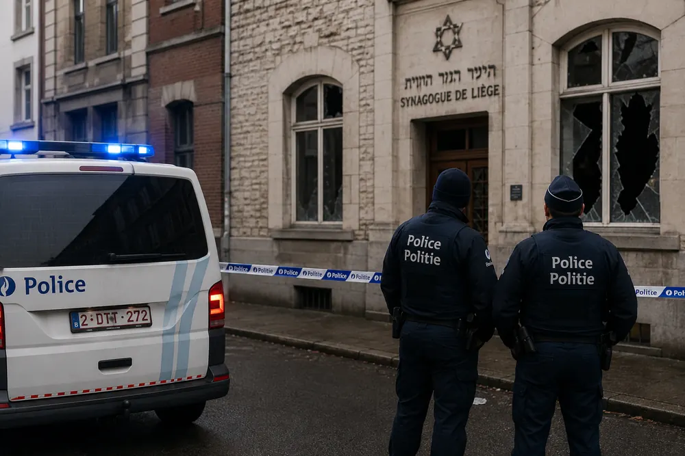 Sju misstänkta gripna efter synagogaattack i Belgien
