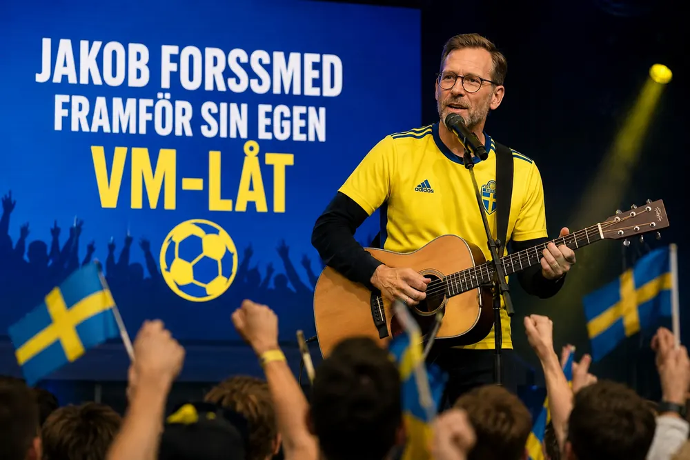 Jakob Forssmed framförde egen VM-låt i Visby