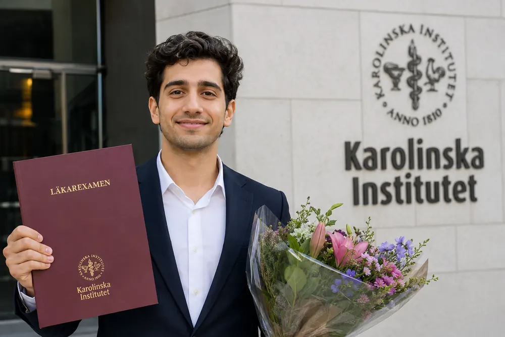 Baraa Debes tog läkarexamen efter tio år i Sverige