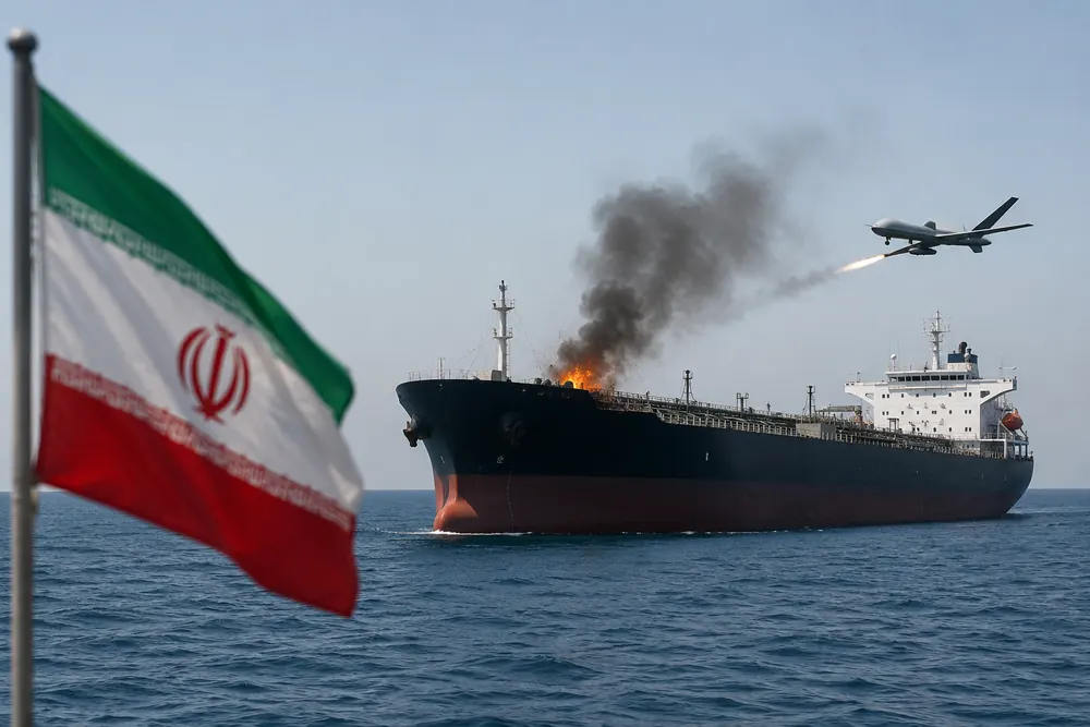 Donald Trump anklagar Iran för drönarattack