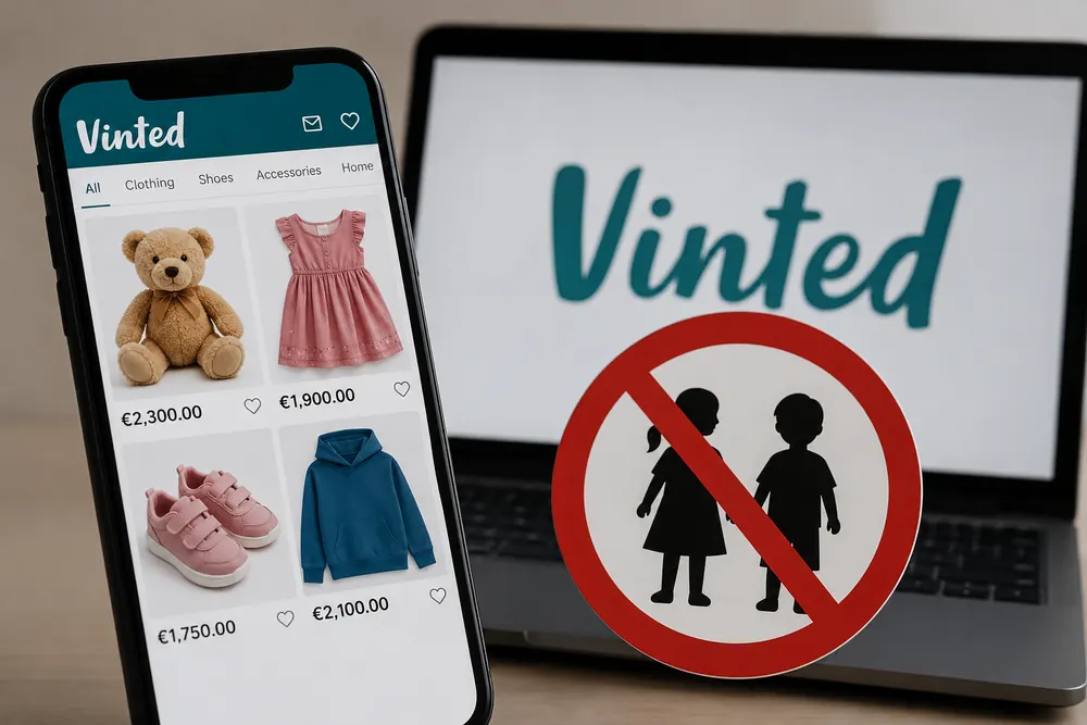 Vinted avfärdar rykten om barnhandel
