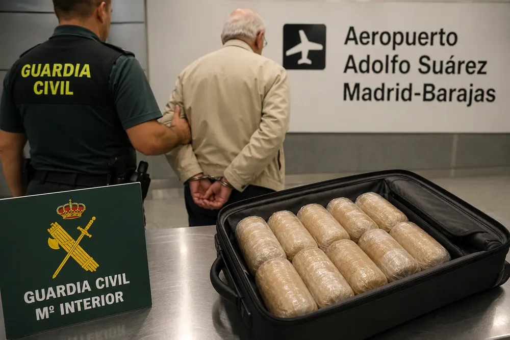 Svensk 85-åring häktad efter kokainbeslag i Madrid