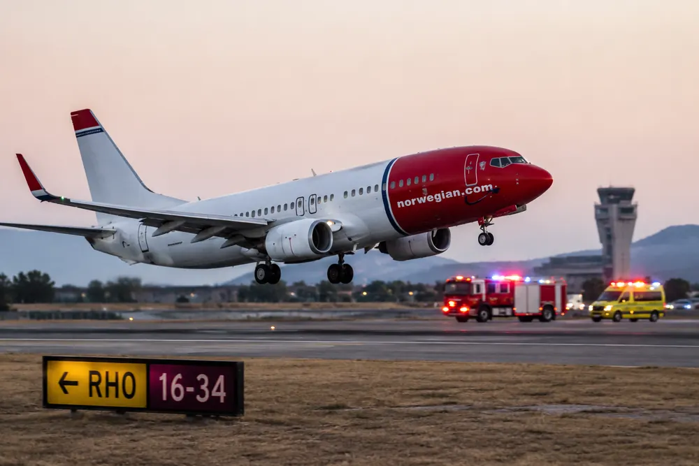 Tekniskt fel tvingade flyg att vända från Rhodos
