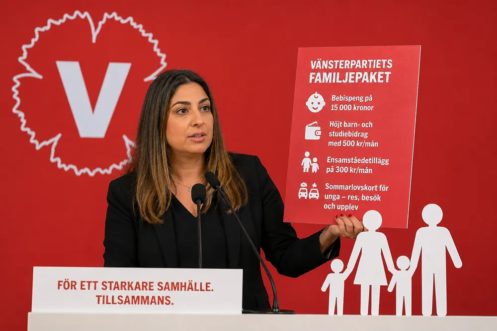 Vänsterpartiet lanserar familjepaket inför valet