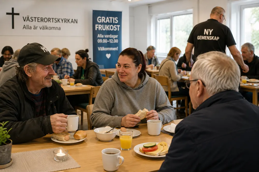 Allt fler söker sig till kyrkans gratisfrukost