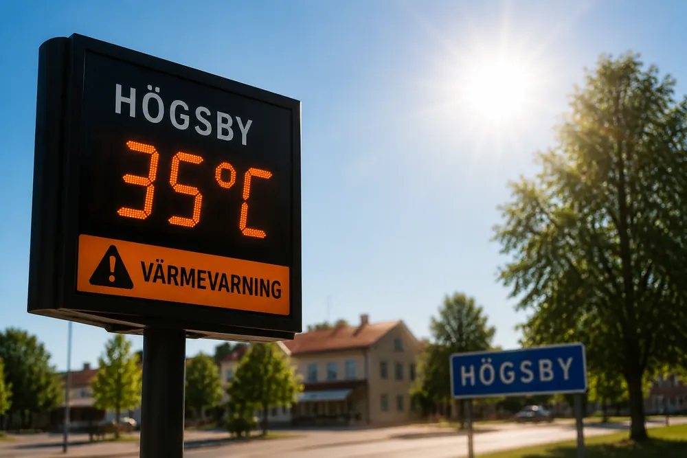 Högsby drabbas av extrem värme 35 grader