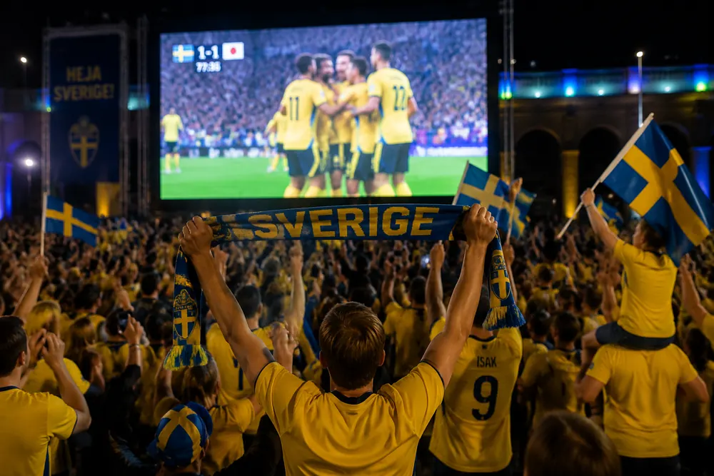 Blågults reaktion på scenerna i Sverige