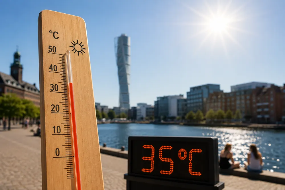 Extrem hetta gav nya värmerekord i södra Sverige