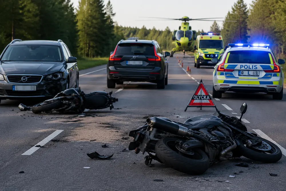 Motorcyklister skadade efter kollision i Härryda