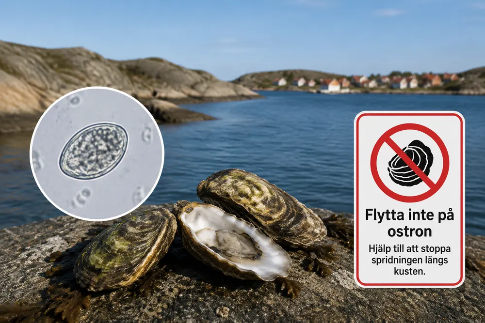 Ostronparasit sprids i Bohusläns kustvatten