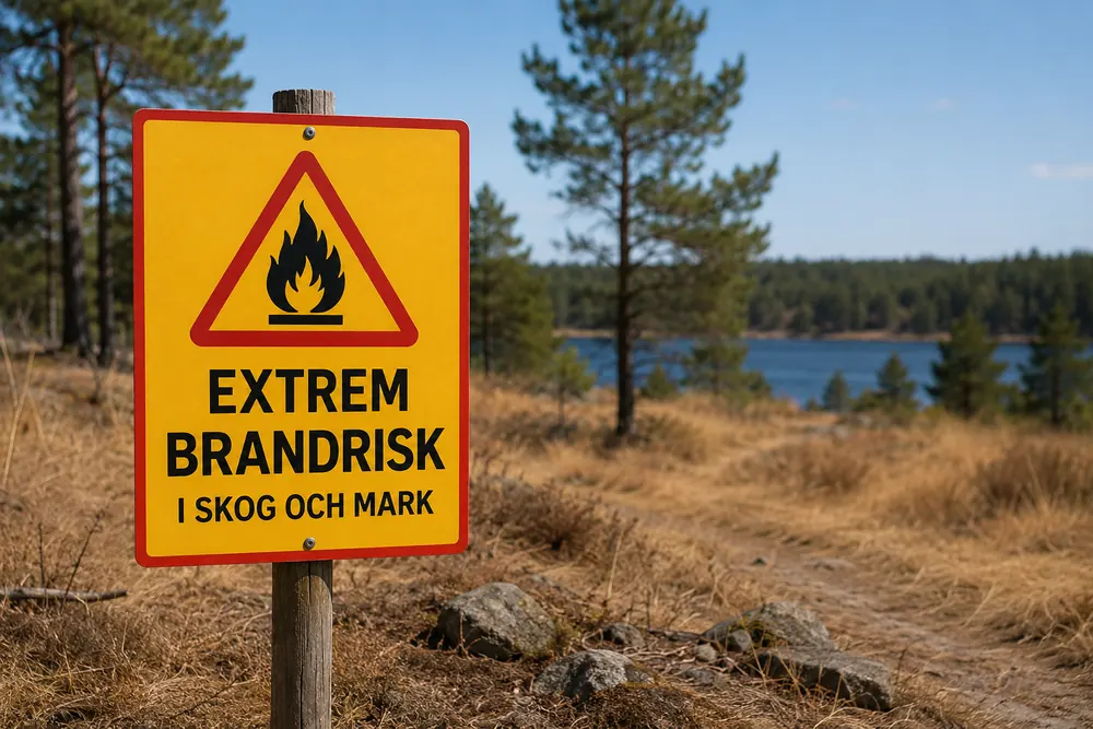 SMHI varnar för extrem brandrisk under måndagen