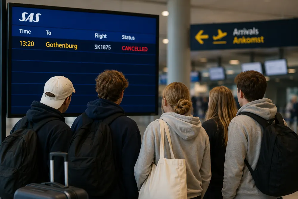 Sju svenskar fast på Mallorca efter inställt SAS-flyg