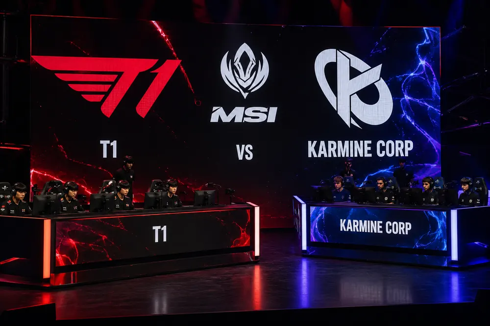 T1 besegrar Karmine Corp i MSI