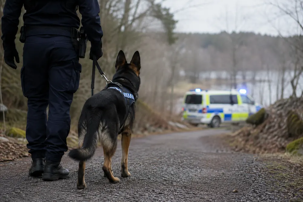 Polishund Ymer avled efter sökinsats