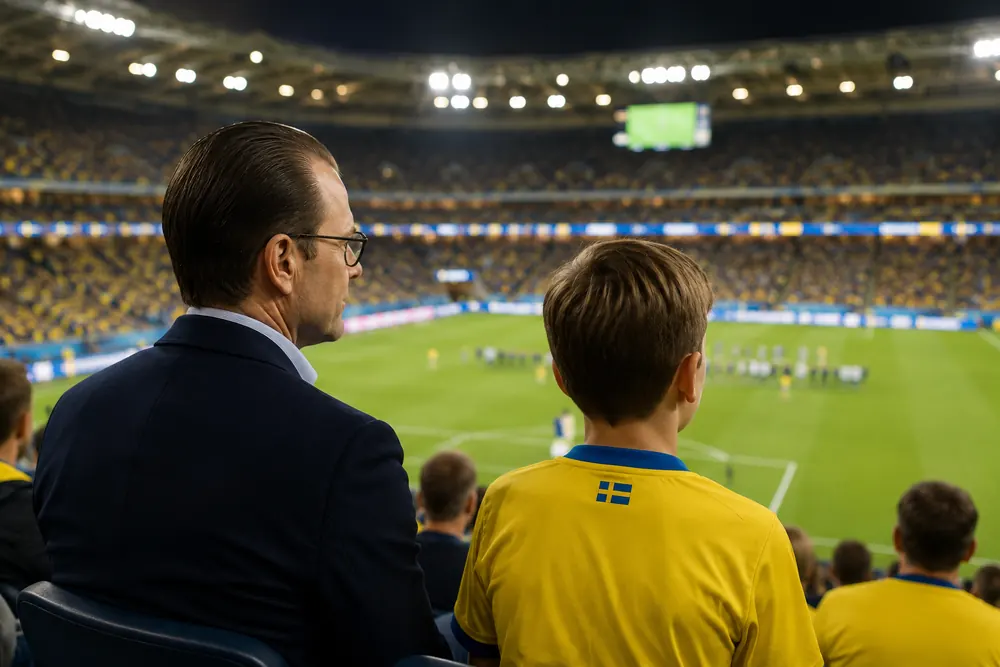 Prins Daniel stöttar Sverige i VM-rysaren