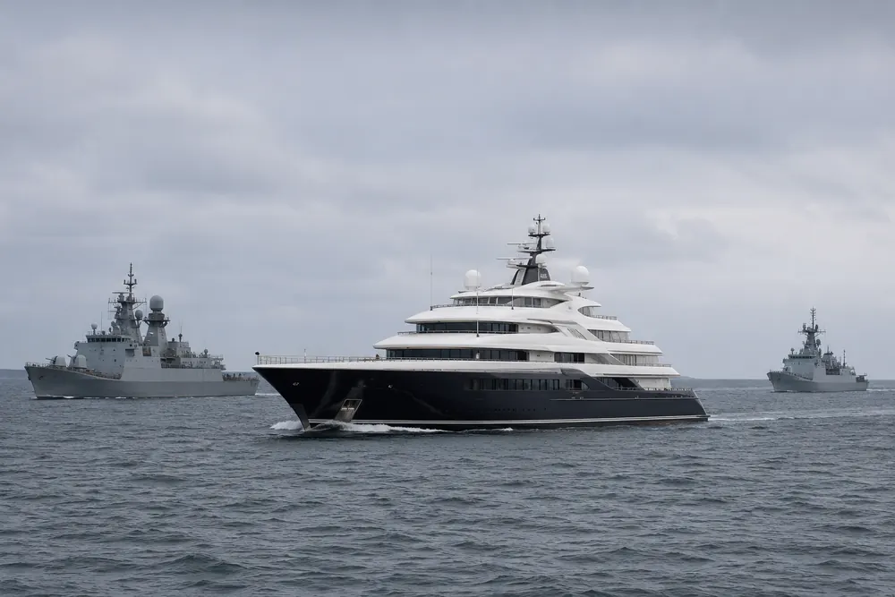 Putins lyxjakt åter synlig utanför Danmark