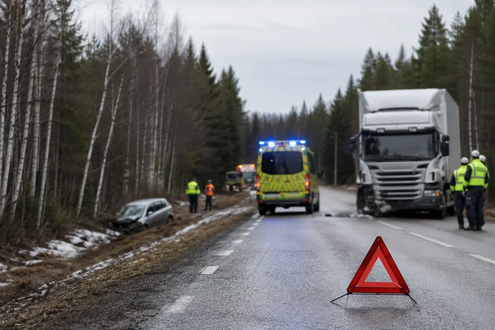 Man i 80-årsåldern omkom efter kollision med lastbil