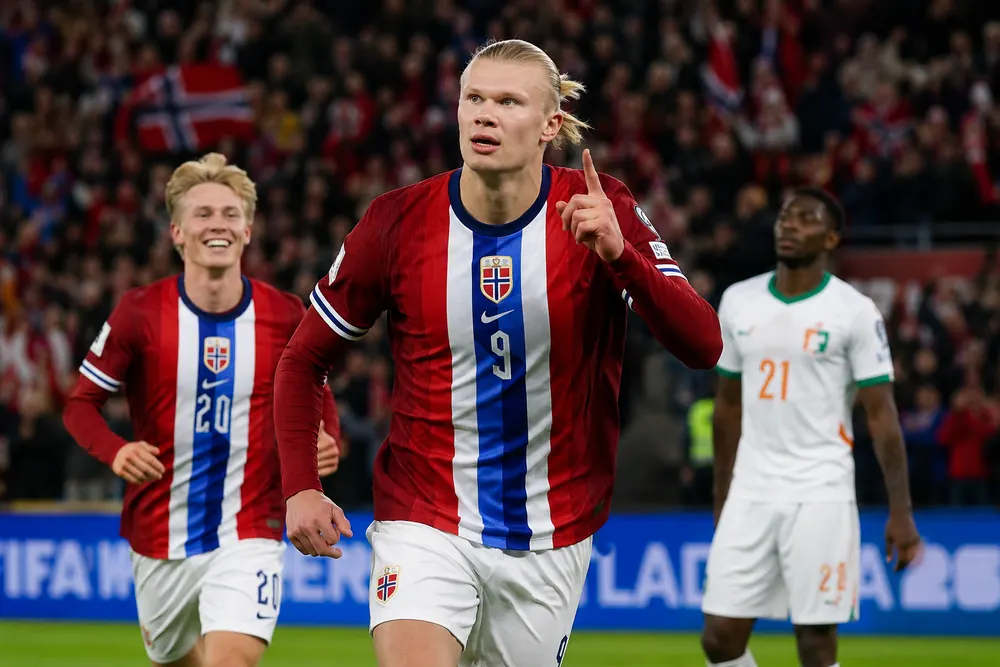 Erling Braut Haaland sköt Norge vidare