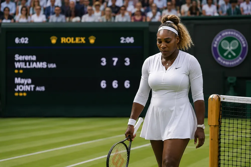 Serena Williams föll i Wimbledons första omgång