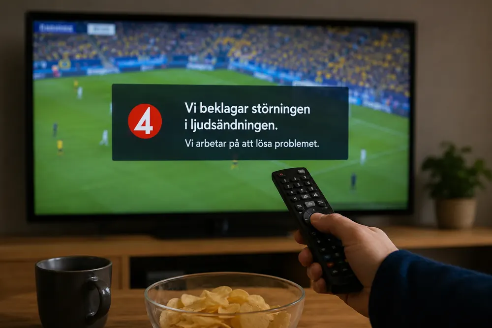 Ljudstörningar drabbade TV4 under VM-match