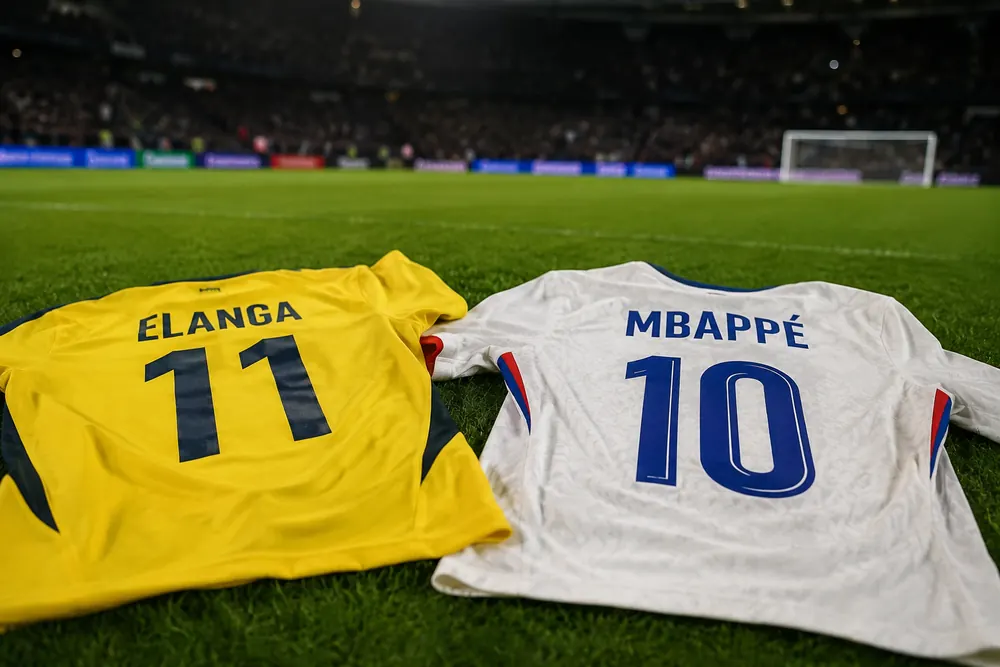Anthony Elanga bytte tröja med Kylian Mbappé