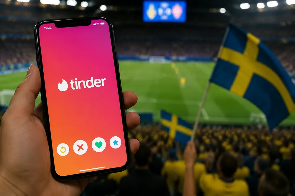 Sverige match satte dejtingapprekord