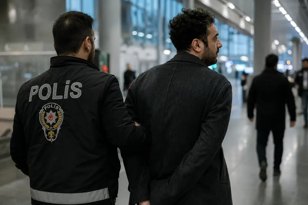 Deniz Göktas gripen efter standupföreställning