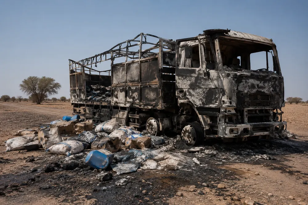 Drönarattack förstörde FN:s nödhjälp till Sudan