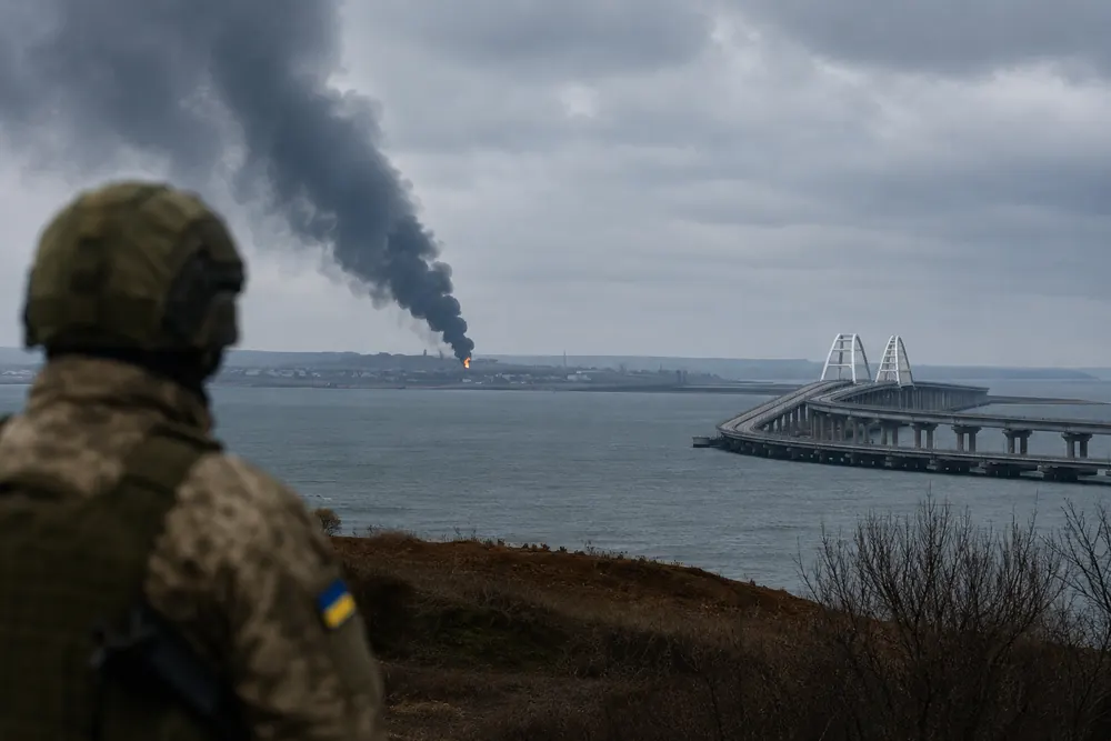 Krim isoleras när ukrainska attacker trappas upp